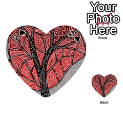 Decorative Tree 1 Playing Cards 54 (heart)  by Valentinaart