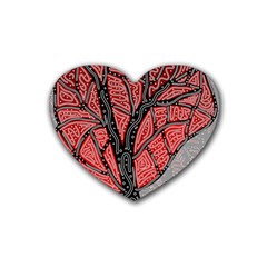 Decorative Tree 1 Rubber Coaster (heart) 