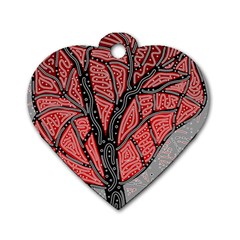 Decorative Tree 1 Dog Tag Heart (one Side)