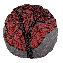 Decorative Tree 1 Large 18  Premium Flano Round Cushions by Valentinaart