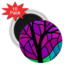 Decorative Tree 2 2 25  Magnets (10 Pack) 