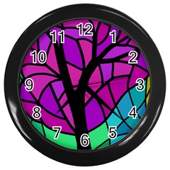 Decorative Tree 2 Wall Clocks (black)