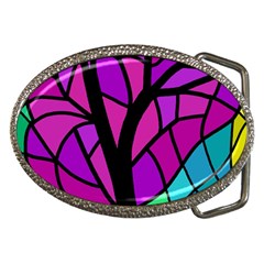 Decorative Tree 2 Belt Buckles