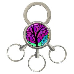 Decorative Tree 2 3-ring Key Chains