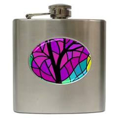 Decorative Tree 2 Hip Flask (6 Oz) by Valentinaart