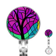 Decorative Tree 2 Stainless Steel Nurses Watch