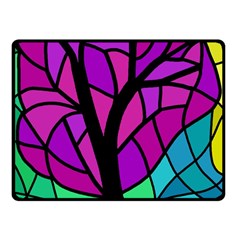 Decorative Tree 2 Double Sided Fleece Blanket (small) 