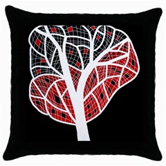 Decorative tree 3 Throw Pillow Case (Black)