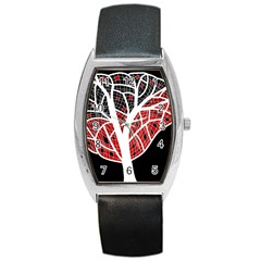 Decorative tree 3 Barrel Style Metal Watch