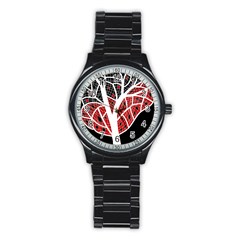 Decorative tree 3 Stainless Steel Round Watch