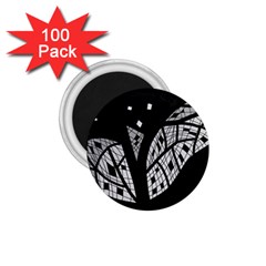 Black And White Tree 1 75  Magnets (100 Pack) 