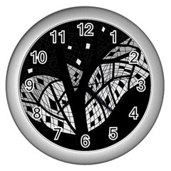 Black And White Tree Wall Clocks (silver) 