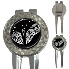 Black And White Tree 3-in-1 Golf Divots by Valentinaart