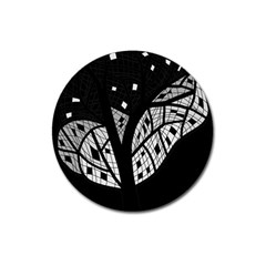 Black And White Tree Magnet 3  (round)