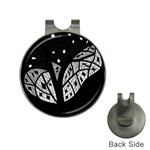 Black and white tree Hat Clips with Golf Markers Front