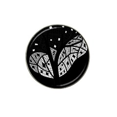 Black And White Tree Hat Clip Ball Marker by Valentinaart