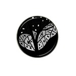 Black and white tree Hat Clip Ball Marker (10 pack) Front