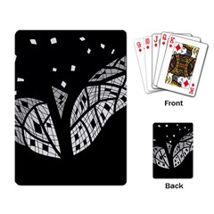 Black And White Tree Playing Card