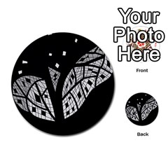 Black And White Tree Multi-purpose Cards (round)  by Valentinaart