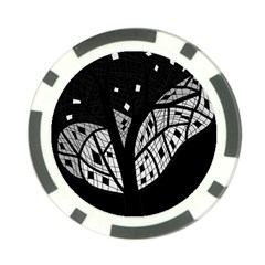 Black And White Tree Poker Chip Card Guards (10 Pack) 