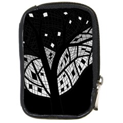 Black And White Tree Compact Camera Cases by Valentinaart