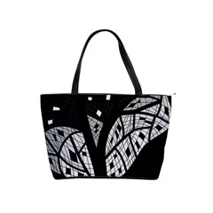 Black And White Tree Shoulder Handbags