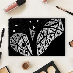 Black And White Tree Cosmetic Bag (large)  by Valentinaart