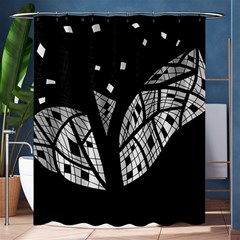 Black And White Tree Shower Curtain 60  X 72  (medium)  by Valentinaart