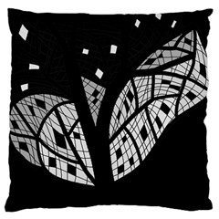 Black And White Tree Large Cushion Case (two Sides)