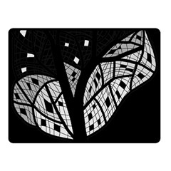 Black And White Tree Double Sided Fleece Blanket (small) 