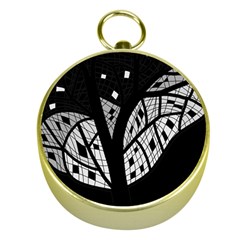 Black And White Tree Gold Compasses