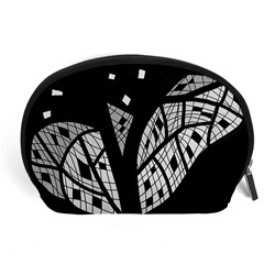 Black And White Tree Accessory Pouches (large) 