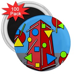 Crazy Building 3  Magnets (100 Pack)