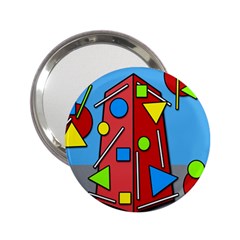 Crazy Building 2 25  Handbag Mirrors by Valentinaart