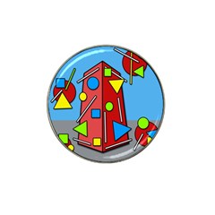 Crazy Building Hat Clip Ball Marker by Valentinaart