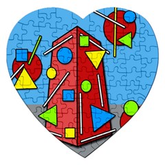 Crazy Building Jigsaw Puzzle (heart)