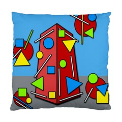 Crazy Building Standard Cushion Case (two Sides) by Valentinaart