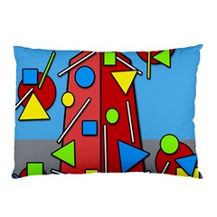 Crazy Building Pillow Case