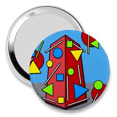 Crazy Building 3  Handbag Mirrors by Valentinaart