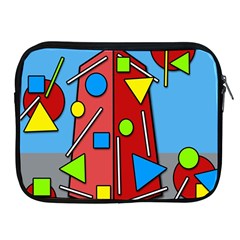 Crazy Building Apple Ipad 2/3/4 Zipper Cases