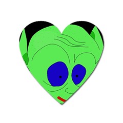 Alien By Moma Heart Magnet by Valentinaart