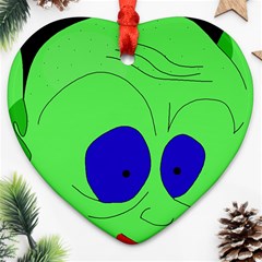 Alien By Moma Heart Ornament (2 Sides) by Valentinaart