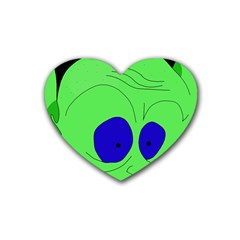 Alien By Moma Heart Coaster (4 Pack)  by Valentinaart