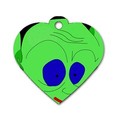 Alien By Moma Dog Tag Heart (one Side)