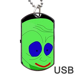 Alien By Moma Dog Tag Usb Flash (one Side) by Valentinaart