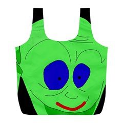 Alien By Moma Full Print Recycle Bags (l)  by Valentinaart