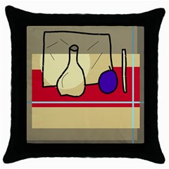 Decorative Art Throw Pillow Case (black)