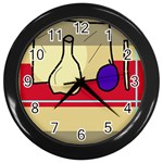 Decorative art Wall Clocks (Black) Front