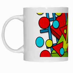 Crazy geometric art White Mugs