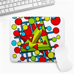 Crazy geometric art Large Mousepads